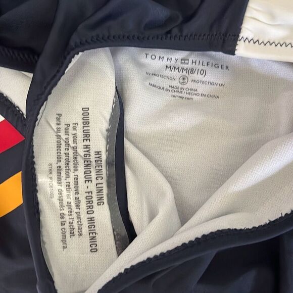 NWT Tommy Hilfiger Girls Two Piece Swim Suit Long Sleeve Set Size M 8/10 - Picture 6 of 8